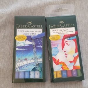 Faber castell pitt artist pens blue and basic set